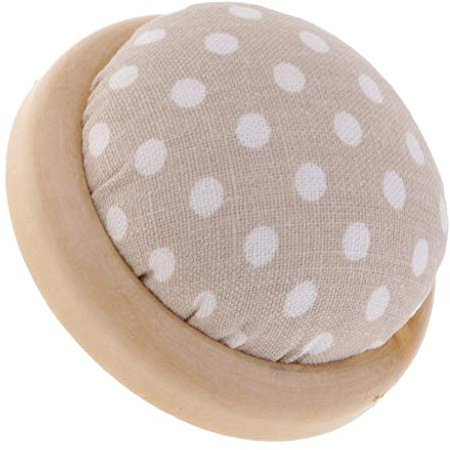 SM SunniMix Support de Coussin à épingles en Bois - Couture Artisanale - Bleu, Gris
