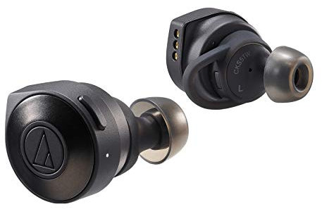 Audio Technica ATH-CKS5TWBK Solid Bass Bluetooth True Wireless Earphones with Microphone includes Charging Case Black