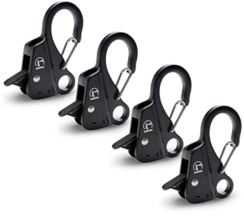 Sebnux Staines Verstellbare Bootskotflügel-Clips aus Stahl, Schnellspannungshaken für Bootsstoßstangen, ideal für kleine Boote und Ponton (4)