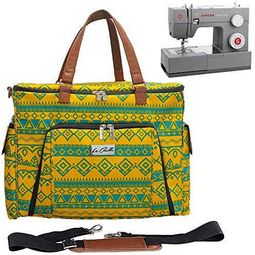 La Canilla - Maleta para Máquina de Coser Alfa, Singer, Brother (y más) Tote Bag para Manualidades, Almacenamiento y Accesorios de Costura con Funda Anti-Polvo