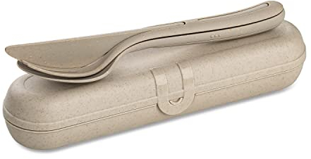 Koziol KLIKK Ready Besteckset mit Etui Nature Desert Sand 7070700