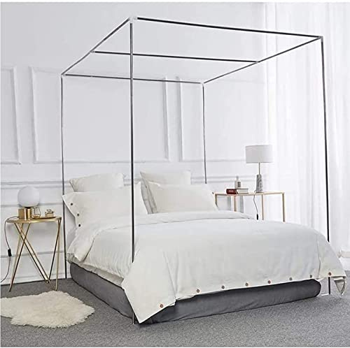 Support de moustiquaire en acier inoxydable pour lit simple/double/king/super king size s'adapte parfaitement à votre lit, 21 mm, 1,5 × 2 m