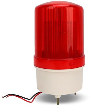 WOOXGEHM Luz Estroboscópica LED Giratoria, Luz Estroboscópica LED de Alarma Industrial Roja de 120dB, Luz de Alarma IP54, Luz de Baliza Giratoria, SE Puede Utilizar en Interiores O Exteriores(12V)