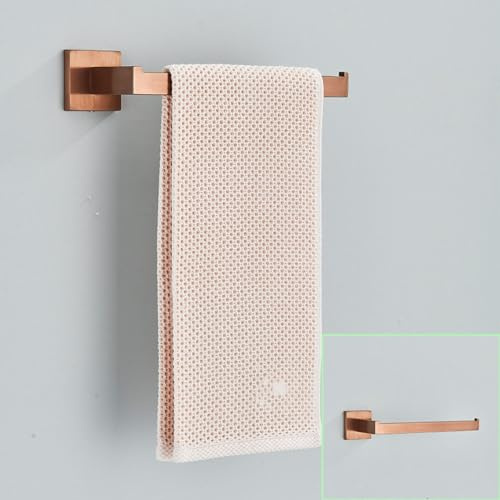 Set di accessori per bagno in oro rosa Porta accappatoio in acciaio inossidabile Porta asciugamani Porta rotolo di carta igienica Anello porta asciugamani Accessori per il bagno, Oro rosa spazzolato