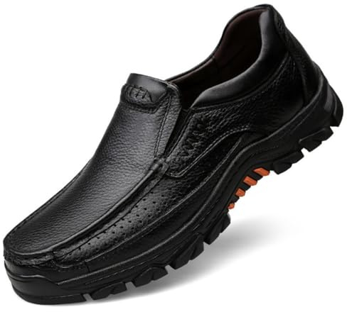 WNUKATO Chaussures Hommes Mocassins Classique Business Chaussures Cuir Chaussures Confortables et décontractées Noir 42 EU