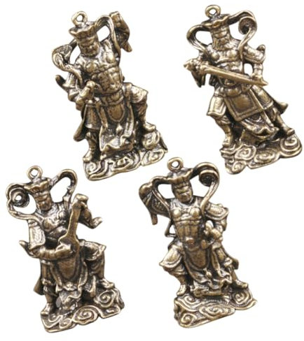 IMIKEYA 4 Pezzi Vintage Ottone Statua Di Buddha Set Mini Figure Di Buddha Decorazione Di Buddha Yoga Buddha Seduto Figurine Di Buddha Fortunato Decorazione Della Statua Del Buddha Retro