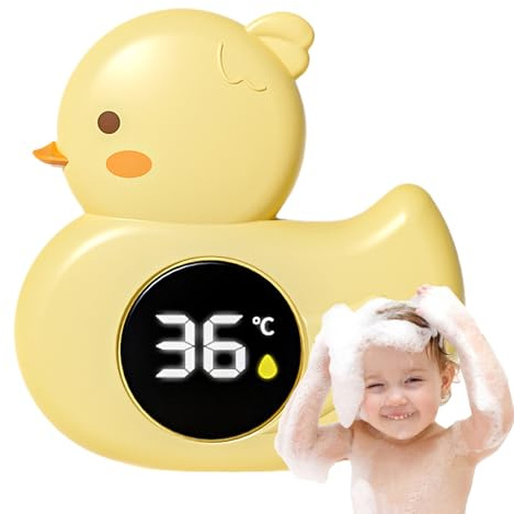 Baby Bath Temperature, Bathtub Water Thermometer, 4.33x3.15in Crab Duck Toy, Waterproof Floating Design, Accurate Heat Sensor for Safe Bathing, Girls, Boys, Toddler Use
