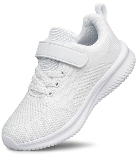 Girls White Sneakers Cheerleading Shoes Lightweight Competition Youth Cheer Shoes Sports Athletic Running Kids Boys Sneakers Big Kid Size 3