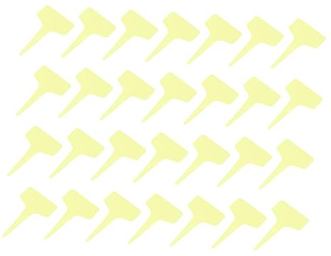 Gatuida 100piezas Etiqueta t Para Plantas Marcador De Jardín Etiquetas De Plástico Amarillas Impermeables Para Viveros y Jardín