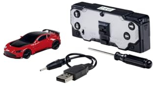 Carson 1:60 Nano Racer Aston Martin V12 Vantage rot - Ferngesteuertes Auto, RC Fahrzeug, Spielzeug für Kinder, Remote Controled, RC Car, 2,4 GHz Fernbedienung