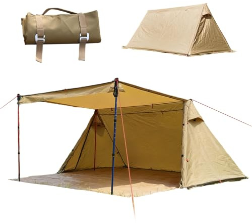 Ultralight Tent, 2 Person Ultralight Backpacking Tent, 4 Season Tent, PU3000mm Waterproof Windproof Camping Tent with Picnic Blanket,Lightweight Nylon Tent for UK Hiking Trekking Bushcraft Outdoor