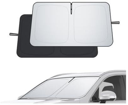 ECOZEN Parasol Coche Delantero Plegable Volvo XC90 2016-2026 con Bolsa de Almacenaje Protección UV Solar Tejido Engrosado Personalizado Parasol para Parabrisas Delantero Coche Volvo XC90 Accesorios