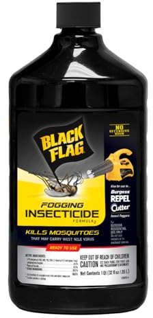 Black Flag 32 oz. Fogging Insecticide Ready-To-Use Controls Mosquitoes, Biting Flies and Flying Insects in Lawns, Patios and Gardens, 190255, 32 ounce
