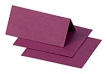 Clairefontaine 75026C - Paquet de 25 Marque-Places - Format 8,5x8cm - 210g/m² - Coloris Framboise - Invitation Evènements et Correspondance - Gamme Pollen - Papier Premium Lisse