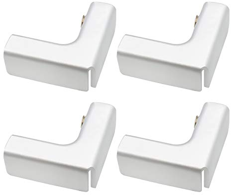 UFURMATE Lot de 4 connecteurs en verre-aluminium à 2 voies, sans monture pour aquarium, pare-vent, vitrine, épaisseur 4-7 mm