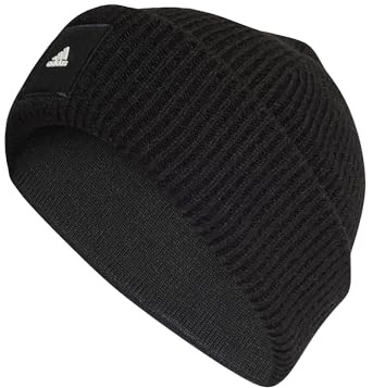 adidas Unisex Wide Cuff Beanie, Black, S