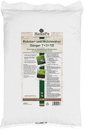 HaGaFe Rasendünger für Mulchmäher und Mähroboter Rasen Dünger (10 kg (1 x 10 kg))