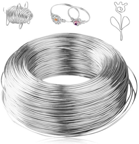 3mm×10m Basteldraht, Aluminiumdraht Silberdraht Draht zum Basteln Bindedraht Aluminiumdraht Schmuckdraht Modellierdraht Draht Rostfrei für Schmuckherstellung Bastelarbeiten