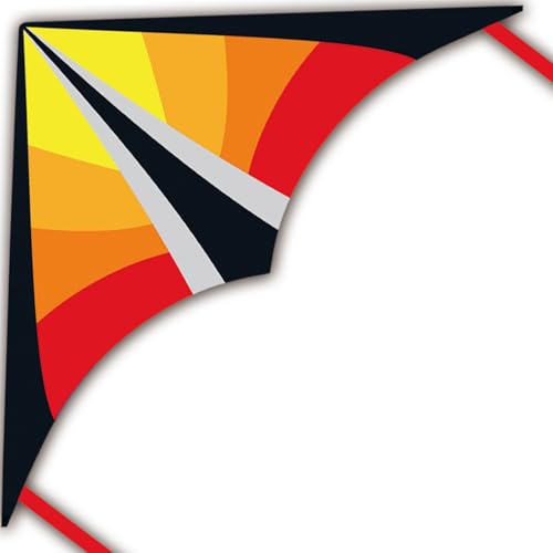 Larilook Drachen für Kinder und Erwachsen, Flugdrachen, großer Delta-Drachen, Kinderdrachen ab 6 Delta Kite (Orange)