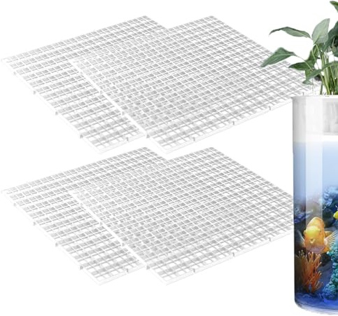Campana per Acquario, Coperchio per Acquario, Coperchio Multifunzionale per Acquario, 4 Pezzi, Piastra Filtro per Acquario, Coperchio per Terrario, Impedisce ai Pesci di Saltare Fuori dall'Acquario
