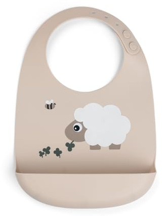 Done by Deer Silicone Bib Parent, beige, One Size