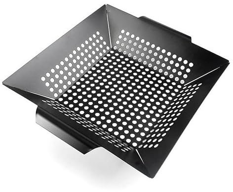 Brigros MasterCook - Cestello Forato per Barbecue in Acciaio, Cestino Griglia per Verdure BBQ, Accessorio per Cottura alla Brace, Perfetto per Barbecue A Carbonella E Gas