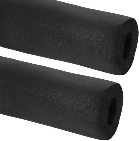 PATIKIL 34 mm (1-5/16 tum) ID x 6,6 fot rörisolering skumrör, 2 st rörskydd wrap rullstång stoppningsrör för handtag grepp HVAC utomhus luftkonditioneringsenheter, svart