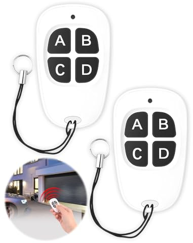 Telecomando Universale Cancello 433.92 MHz 2 Pezzi Clonazione Garage Porta Telecomando Chiavi a Quattro Canali Codice Fisso Bip 50M Lunga Distanza Duplicatore Senza Fili Clonazione