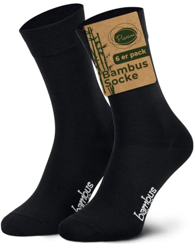 Piarini Bambus - 6 paia di calze senza elastico - nero - 47-50