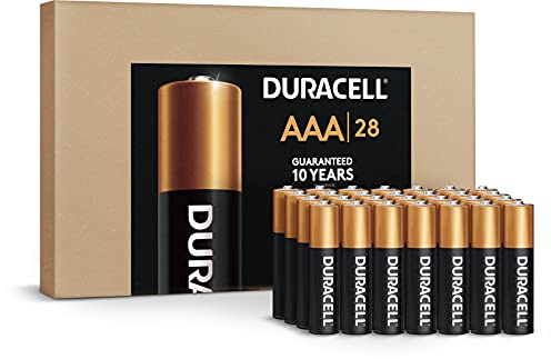 Duracell Coppertop AAA Batteries, 28 Count Pack Triple A Battery with Long-Lasting Power for Household and Office Devices (Ecommerce Packaging)