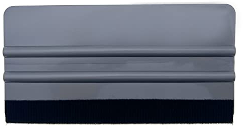 Plastic Squeegee Felt Edge 15.2x7.7cm for Film Installation Vinyl Applicator for Car Tinting Decals Window Films Vinyl Stickers Wallpaper, Grey