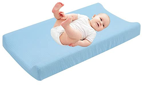 ISAKEN Housse de Matelas à Langer en Tissu Éponge, Housses de Matelas à Langer Universelles pour Bébé, Housse Douce pour Matelas à Langer Draps Housse Doux 81 x 41 x13cm