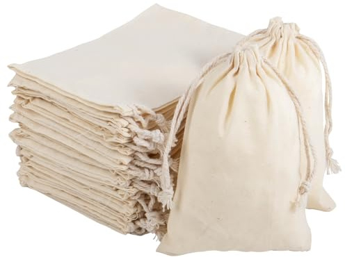 Bolsas de Lino 10x14cm, Bolsa Tela Pequeña Cordón para Regalo, Saquito Lino Arroz para Boda, Bolsita de Lino Pequeña (10x14cm 30pcs(Bolsas Algodón))
