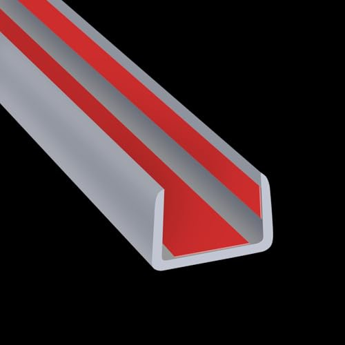 Rubber Edge Trim, Flexible Edge Banding, Size 19mm(3/4), Fit 18-20mm, U Channel Furniture Edge Protector, Self Adhesive Edge Guards for Plywood, Wood, Glass Parts, 6m, Grey Color