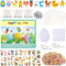 FZYESNO 3057PCS Bügelperlen Ostern, Bügelperlen Platten Set mit 14 Motiven, Bügelperlen Set für Kinder, Ostern Deko mit 14 Bügelperlen Vorlagen, 2 Bügelperlen Schablonen, 3000 Bunten Steckperlen usw
