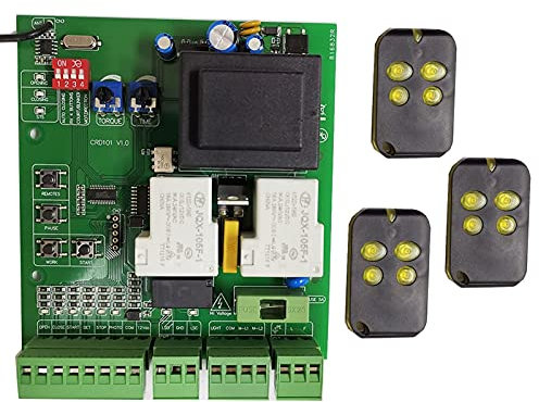 Ouvre-porte de Garage, Carte électronique de carte de circuit de circuit de carte de moteur de la porte for ouvre-portes coulissantes 110V ou 22 0V AC maquette(3 remote)