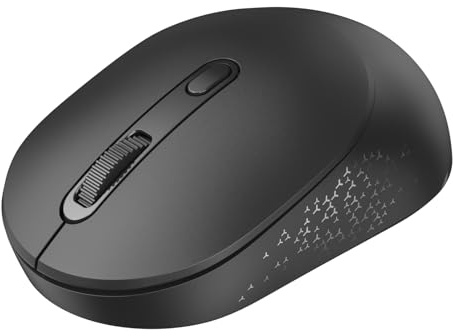 TECKNET Wireless Mouse, Bluetooth Mouse (BT5.2/3.0 & 2.4G), Computer Mice Silent Portable,1600 DPI Optical Mouse Sensor, Ergonomic Cordless Mouse for Laptop PC Mac, 18 Month Battery, Black