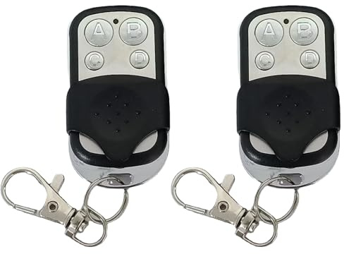 Okaywork Control remoto universal - Mando garaje universal, Código rodante de 4 botones, Mando a distancia para puerta compatible con 433 MHz, universal garage remote control.(2 piezas)