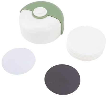HEEPDD Porta Carta da Filtro per caffè Portaoggetti Rotondo con Copertura Antipolvere, Scatola Organizer in Materiale PP per Dispenser di Filtri da caffè in, Ufficio, Stazione di Produzione di