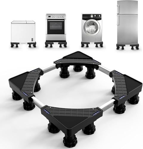DEWEL Washing Machine Stand with 12 Strong Feet, Refrigerator Stand