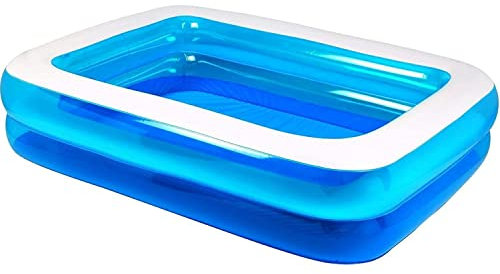 Giant Rectangular Family Size Swimming Paddling Pool Fun (120X72X20Inch)