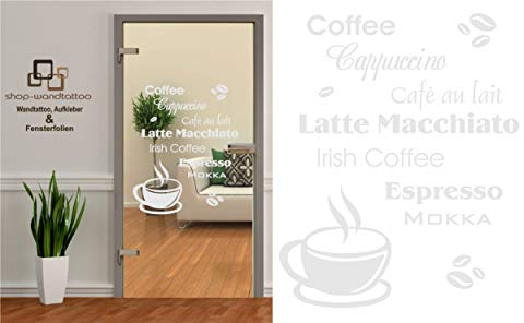 Glastür Aufkleber Tattoo Folie Glasdekor Fensterfolie Sichtschutz Wohnzimmer, Büro, Küche oder für alle Glasflächen Sichtschutzfolie für Türen GDT544 Größe ca. 70cm x 50cm