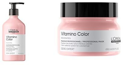 L'Oréal Professionnel Paris Kit Shampoo + Maschera Professionale per Capelli Colorati, Formula Idratante e Anti-Sbiadimento, Colore Protetto, Vitamino Color, 500ml + 250ml