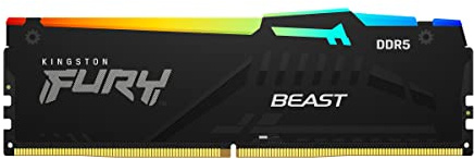 Kingston FURY Beast Schwarz RGB 32GB (2x16GB) 5600MT/s DDR5 CL40 DIMM Desktop Gaming Speicher Kit mit 2 - KF556C40BBAK2-32