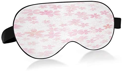 Masque de sommeil à fleurs roses pour femmes et hommes, lisse et confortable, masque pour les yeux, bandeau de nuit avec sangle réglable pour les voyages, le travail posté