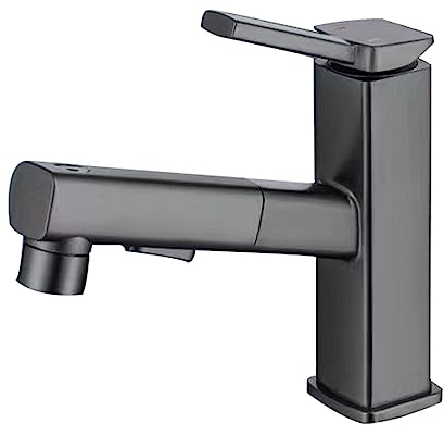 Waschtischarmatur Ausziehbar Einhebel 3 Modi Waschtischarmaturen Bad Für Unterbauwaschbecken,grau