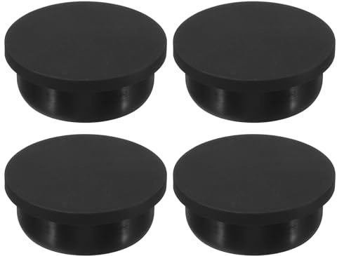 QUARKZMAN Silikon Gummi Lochstopfen 38.3mm Durchmesser Weich Flexibler Stopfen für 37-38mm Loch Schwarz 4Stk
