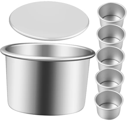 SHOWERORO Set Di 6 Teglie Per Torte Rotonde in Alluminio Rimovibile Stampo Antiaderente Per Cheesecake e Dolci Durevole e Facile Da Usare Per Cottura in Casa e Panetteria