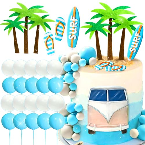 JeVenis surf decoration gateau anniversaire surf fete decoration bebe sur | surf decoration gateau anniversaire surf fete decoration bebe sur large gateau decoration plage surf vague topper gateau
