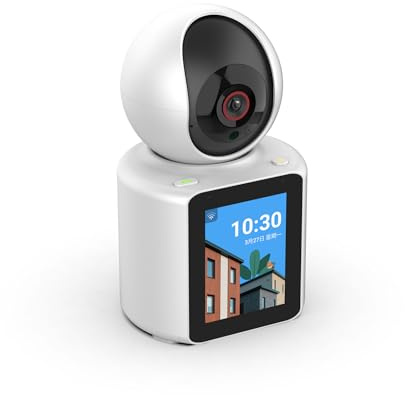 Telecamera di sorveglianza per interni con schermo da 2,8 pollici - videocamera bidirezionale 64G WiFi con comunicazione AI motion - telecamera intelligente per bambini anziani cani da compagnia